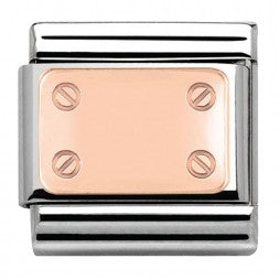 Nomination Classic 9ct Rose Gold Plate With Screw Charm 430101/02