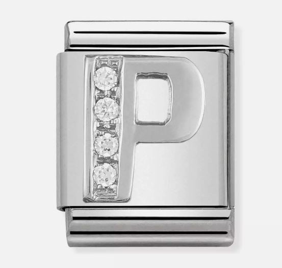 Nomination Big Silvershine Letter Initial CZ Set Charm 332301