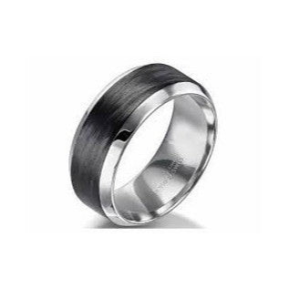 Furrer Jacot 9mm Palladium and Carbon Wedding Ring