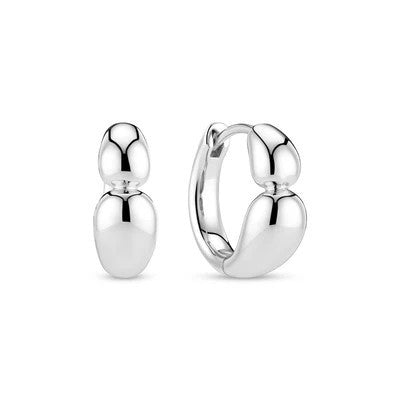 SJ-E2582 Goccia Silver small hoop earrings