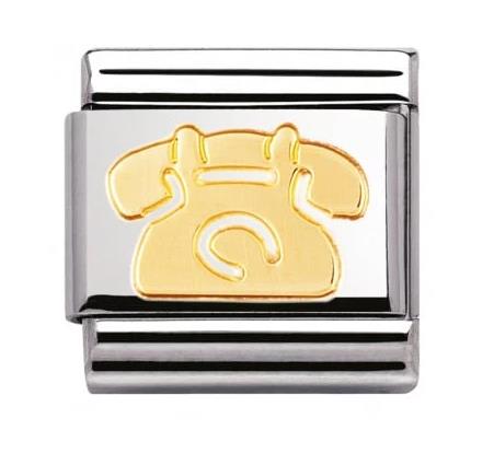 Nomination Classic 18K Gold Telephone Charm 030108/10