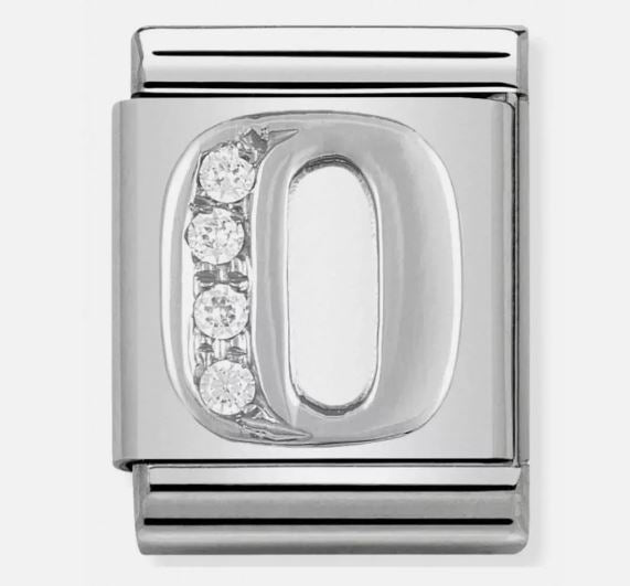 Nomination Big Silvershine Letter Initial CZ Set Charm 332301