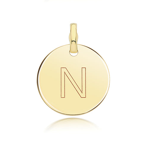 9ct Yellow Gold Initial Pendant