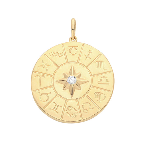 9ct Yellow Gold Zodiac Pendant