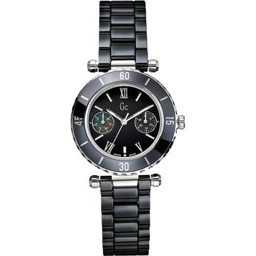 GC Ladies Black Ceramic multi function bracelet watch ref I35003L2