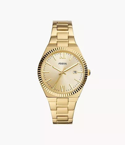 FOSSIL Scarlette Three-Hand Date Gold-Tone Stainless Steel Watch