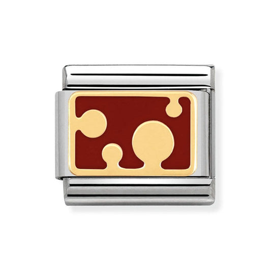 Nomination Classic 18K Gold and Enamel Pois Red Bubbles Charm 030284/05