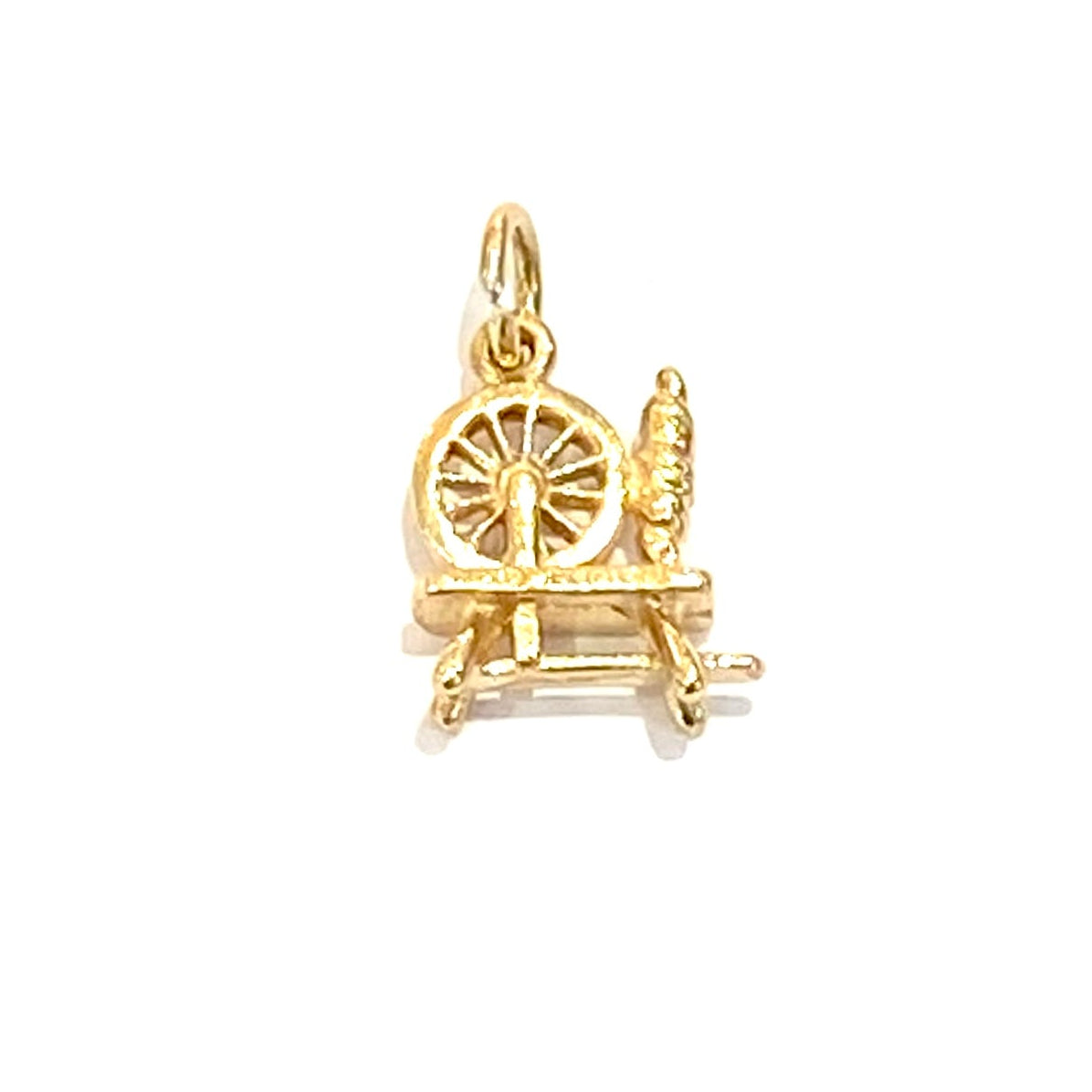 9ct Yellow Gold Spinning Wheel Charm Pre-Loved