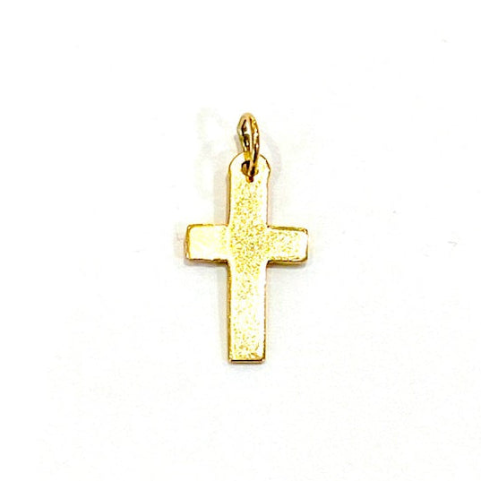 9ct Yellow Gold Cross Charm Pre Loved