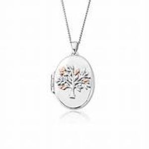 3SNTLL Clogau Silver/9ct gold Tree of Life Oval Locket