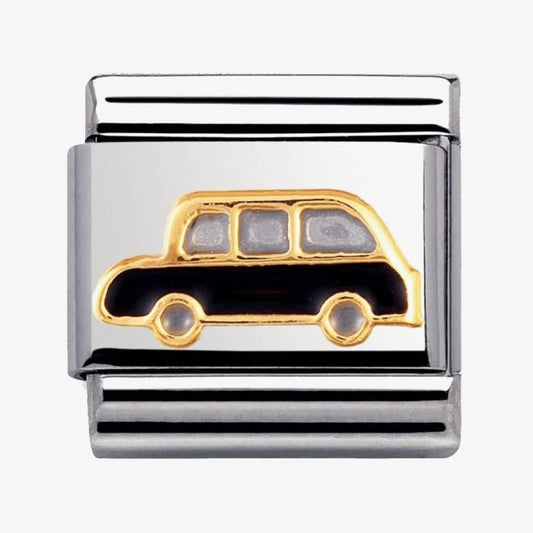 Nomination Classic 18K Gold and Enamel UK Black Cab/Taxi Charm 030250/09