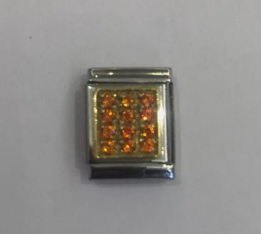 Nomination Big 18K Gold Orange Cubic Zirconia Set Charm 032314/09