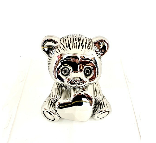 Silverplated Teddy Bear Money Box