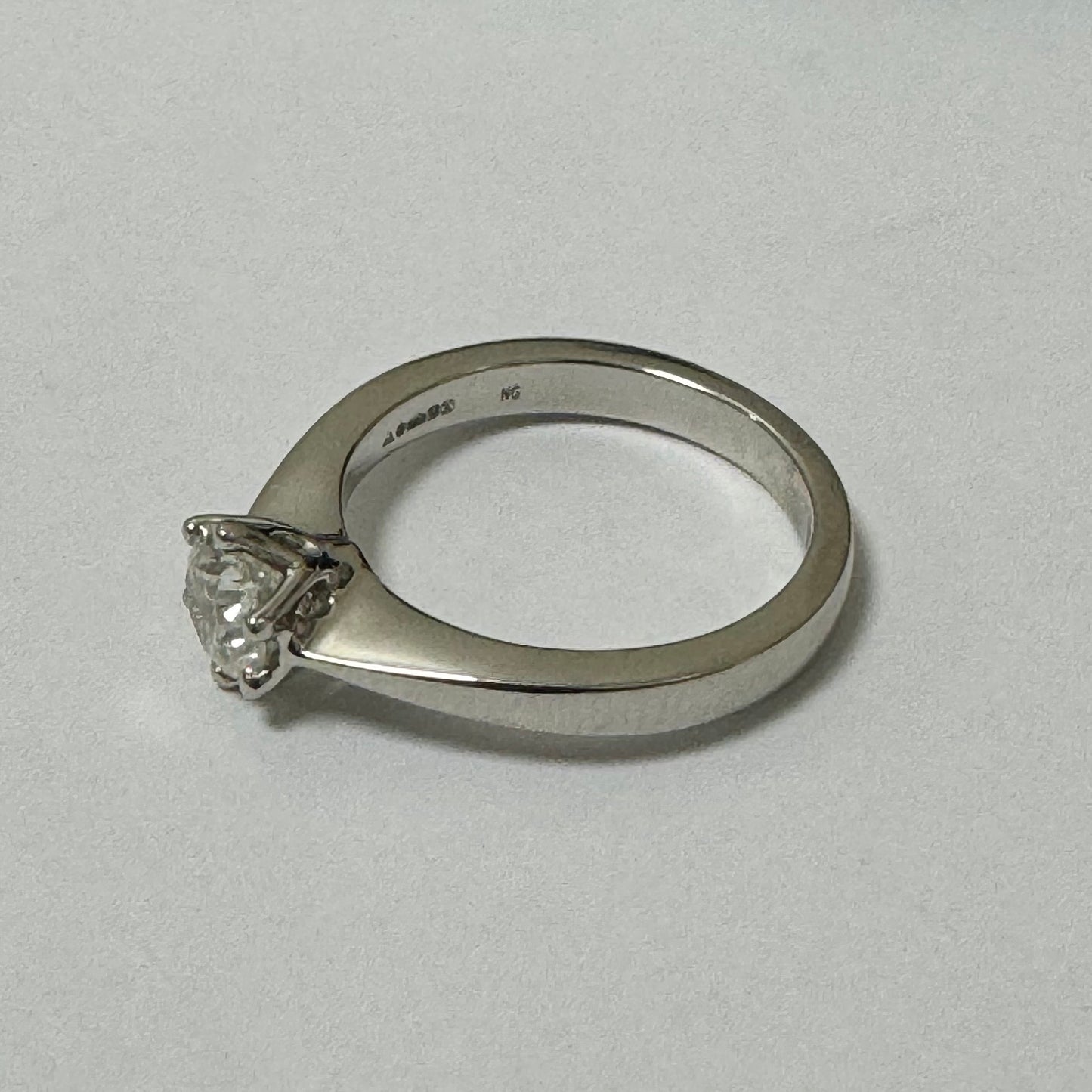 Platinum & Diamond Solitaire Ring 0.70ct - Pre-Loved Ref PLR26
