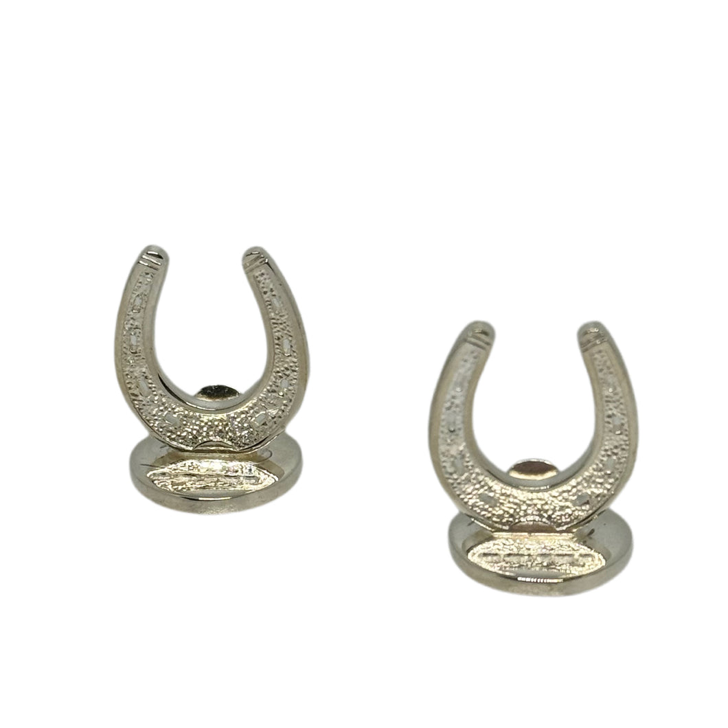 2907 Set of 2 Sterling Silver Horse Shoe Place Markers