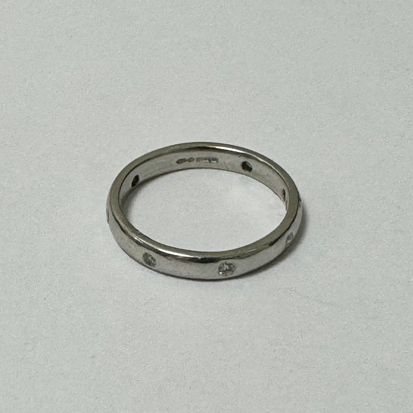 Platinum & 8 Diamond Set Wedding Band - Pre-Loved