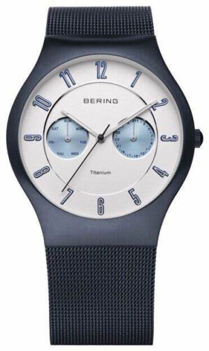 11939-394 BERING Classic Collection Multifunction Navy Mesh Bracelet Watch