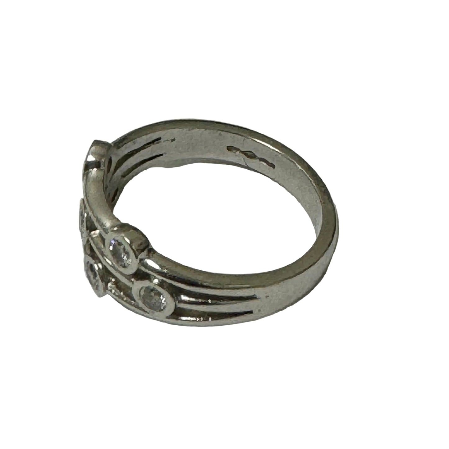 Platinum & 6 Diamond Set Dress Ring - Pre-Loved