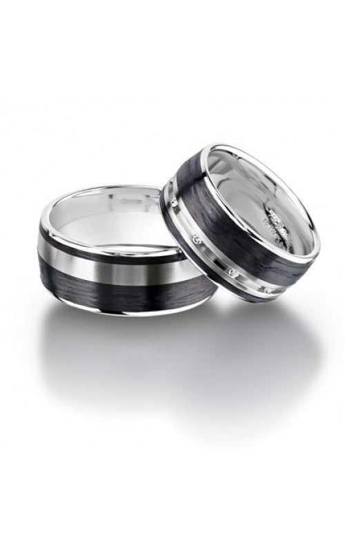 Furrer Jacot 8.5mm Palladium and Carbon set Ring