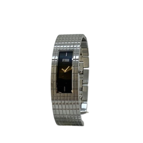 Storm Tiffin Black Dial Stainless Steel Cuff Bracelet Watch