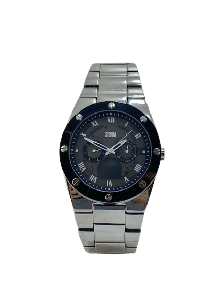Storm Tempa Grey Dial Chronograph Stainless Steel Watch