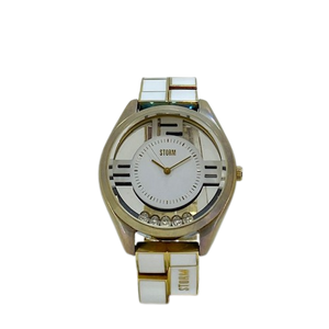 47042/GD/W Storm Ladies Pizaz White/gold bracelet watch