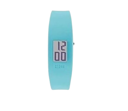 Storm Digital Watch on Aqua Silicone strap