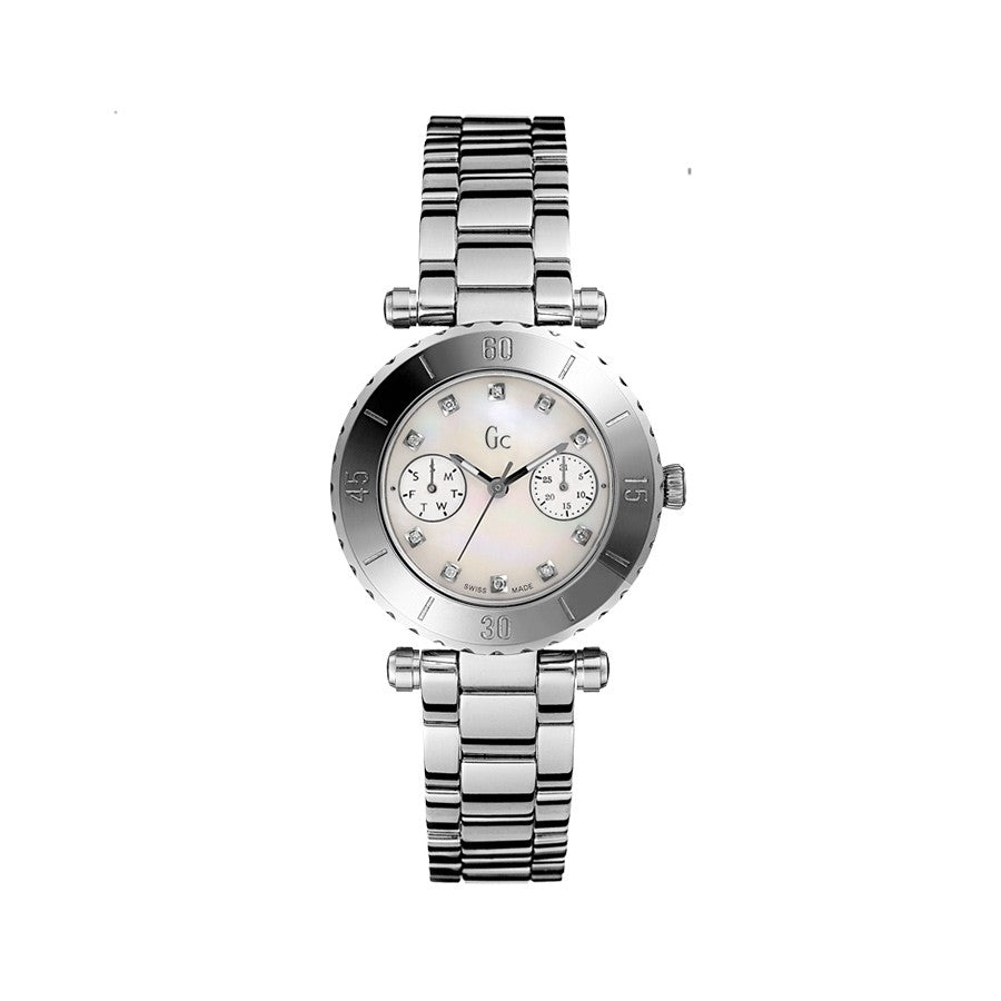 Gc I30500L1 Ladies Stainless Steel MOP face Day Date Bracelet watch £360