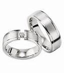 Furrer Jacot 18ct White Gold Diamond Set Polished and Matt Finish 4.5mm Wedding Ring