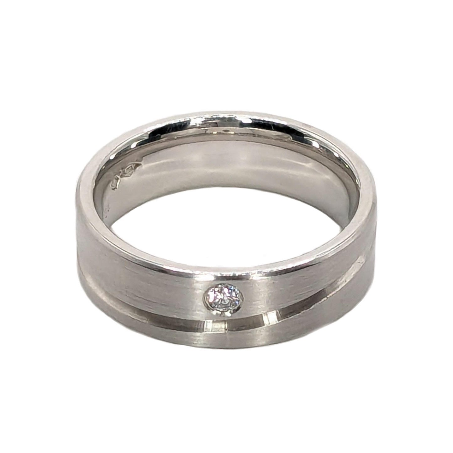 Furrer Jacot 6mm Platinum Diamond Set Wedding Ring