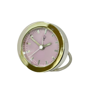 79666 Dulwich Design Hot Pink, Lizard Leather Travel Alarm Clock