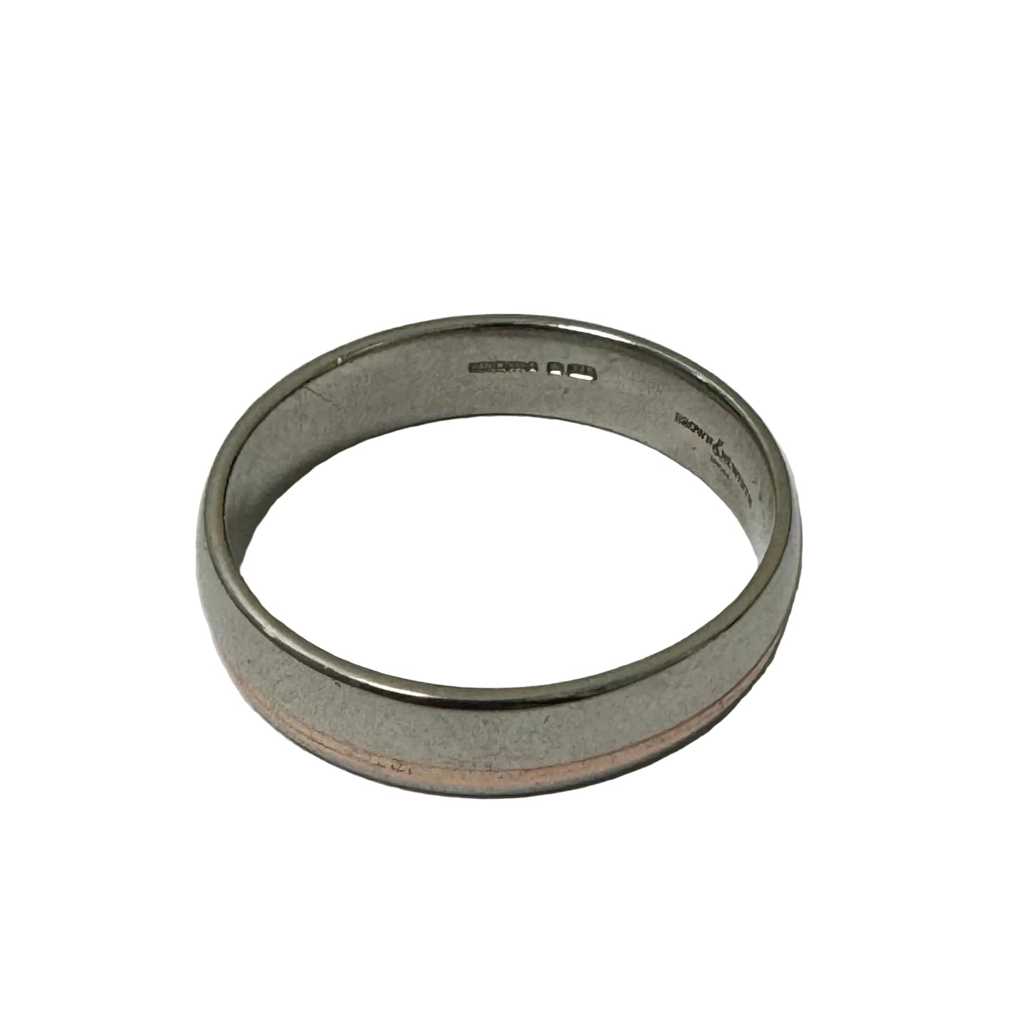 Platinum and 9ct Rose Gold Two-Tone Wedding Ring - Pre-Loved