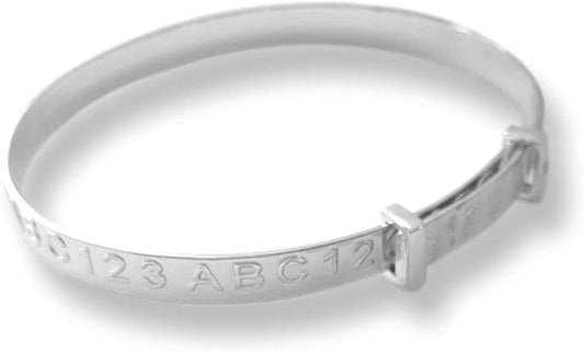 9474 Child's Sterling Silver 123ABC Expanding Bangle