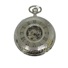 Load image into Gallery viewer, CHR1078 Woodford Chrome Skeleton movement Pocket watch
