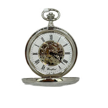 Load image into Gallery viewer, CHR1078 Woodford Chrome Skeleton movement Pocket watch
