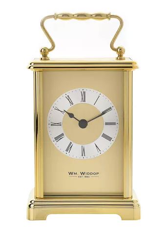 W4306 WM Widdop Gold coloured Battery operated Carriage Clock £75