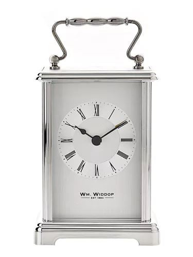 W4312  WM Widdop Silver coloured Battery operated  Carriage Clock £75