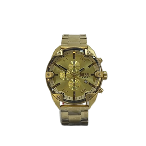 DIESEL Spiked Chronograph Gold-Tone Plated Stainless Steel Watch DZ4608