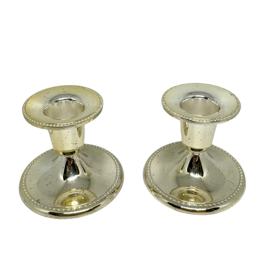 EP2222 Silver plated Pair 3' Candle stick holders