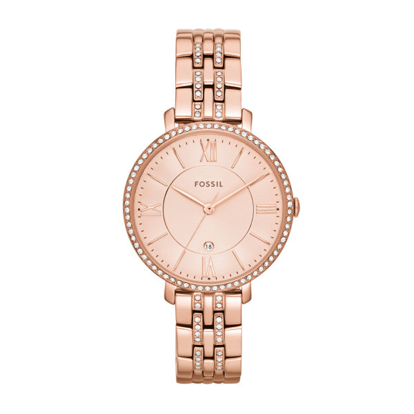 Fossil Jacqueline Rose Gold-Tone Stainless Steel Bracelet Watch