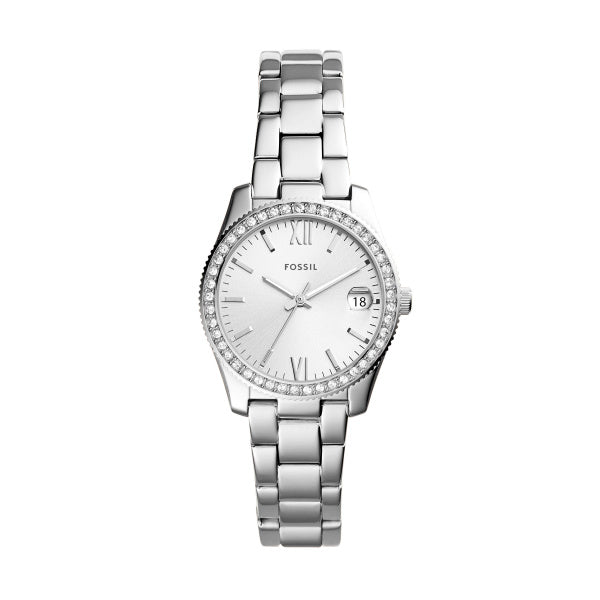 Fossil Scarlette 2 tone CZ set bracelet watch
