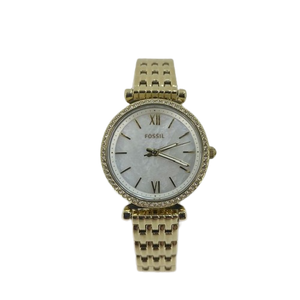 ES4735 Three-Hand Gold-Tone Stainless-Steel Mother of Pearl Face Watch