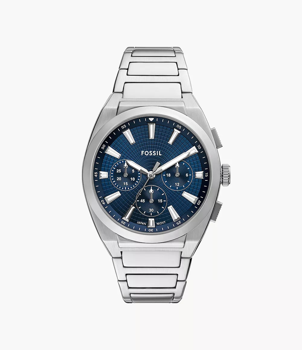 Fossil Everett Stainless steel chronograph bracelet watch