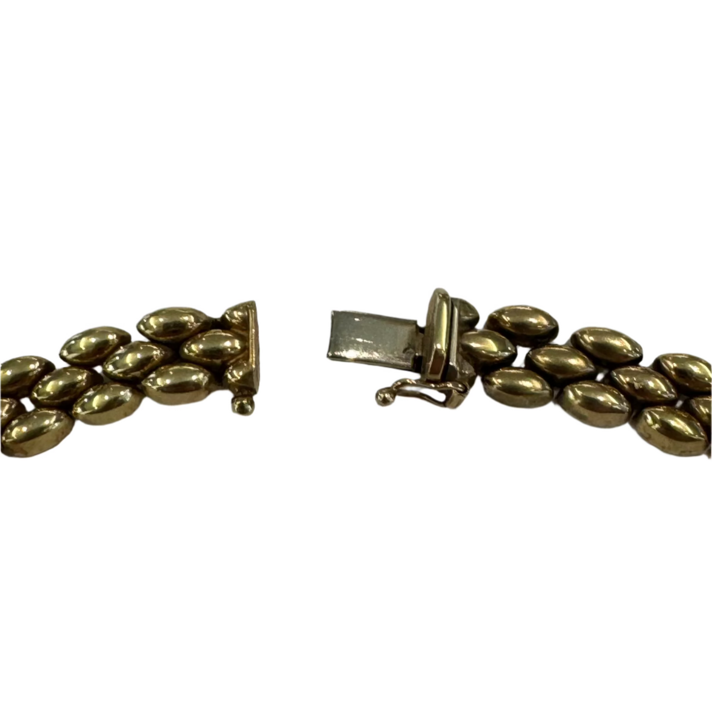 9ct Yellow Gold 2-1 Panther Link Necklet Pre Loved