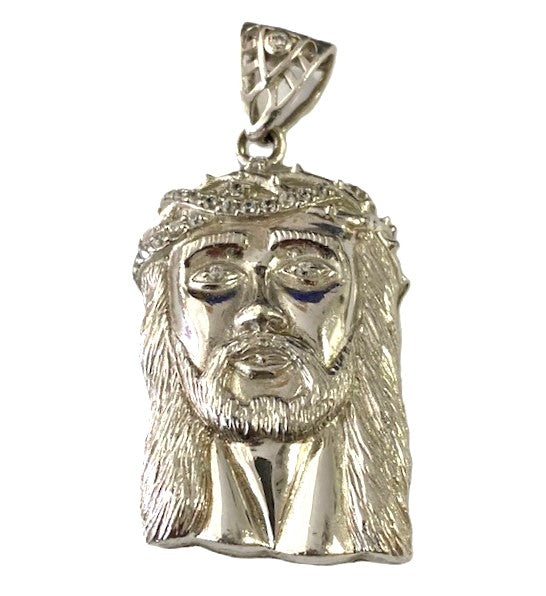 G61146 Silver CZ set head pendant