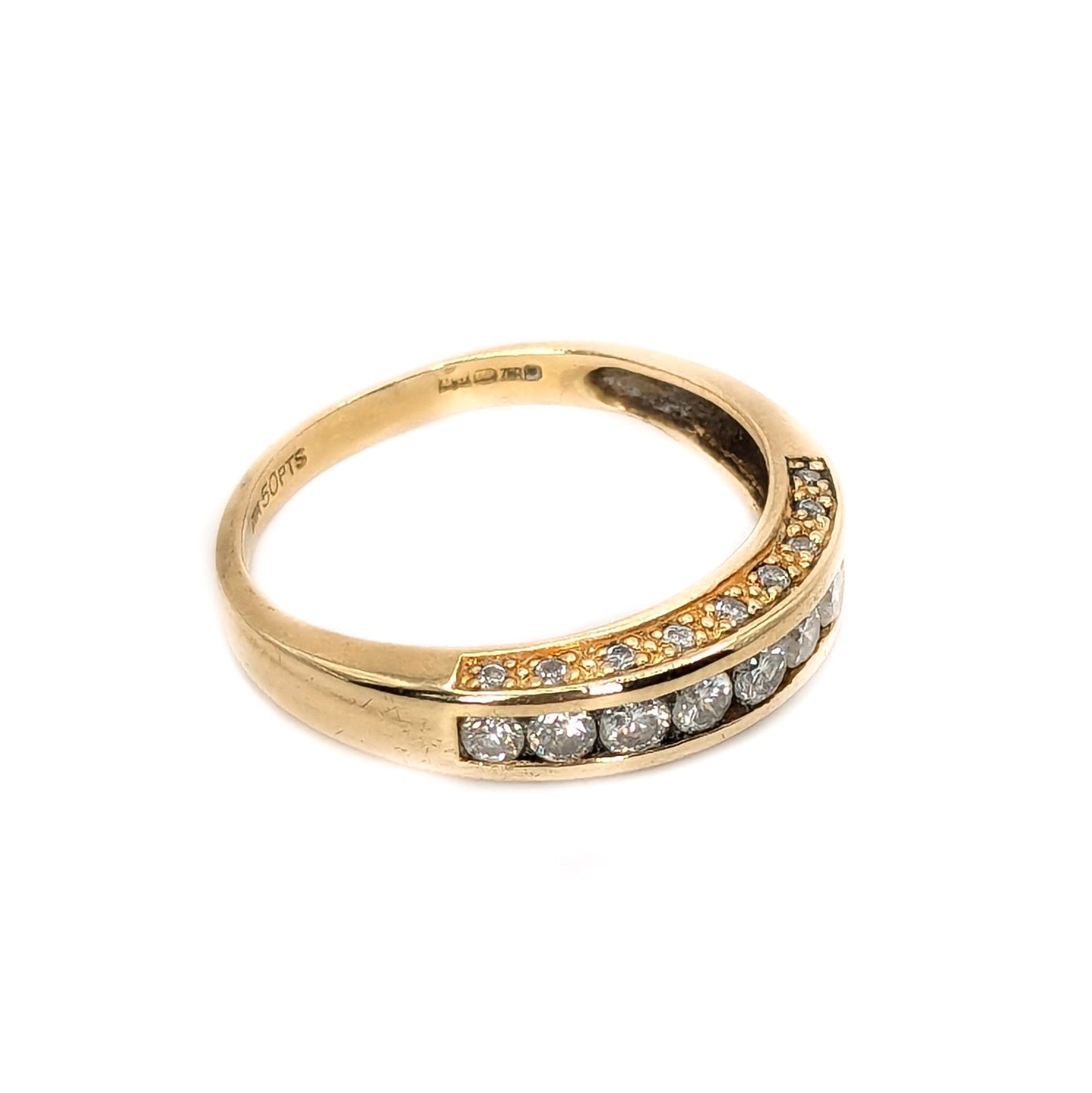 18ct Yellow Gold Diamond Eternity Ring Pre Loved