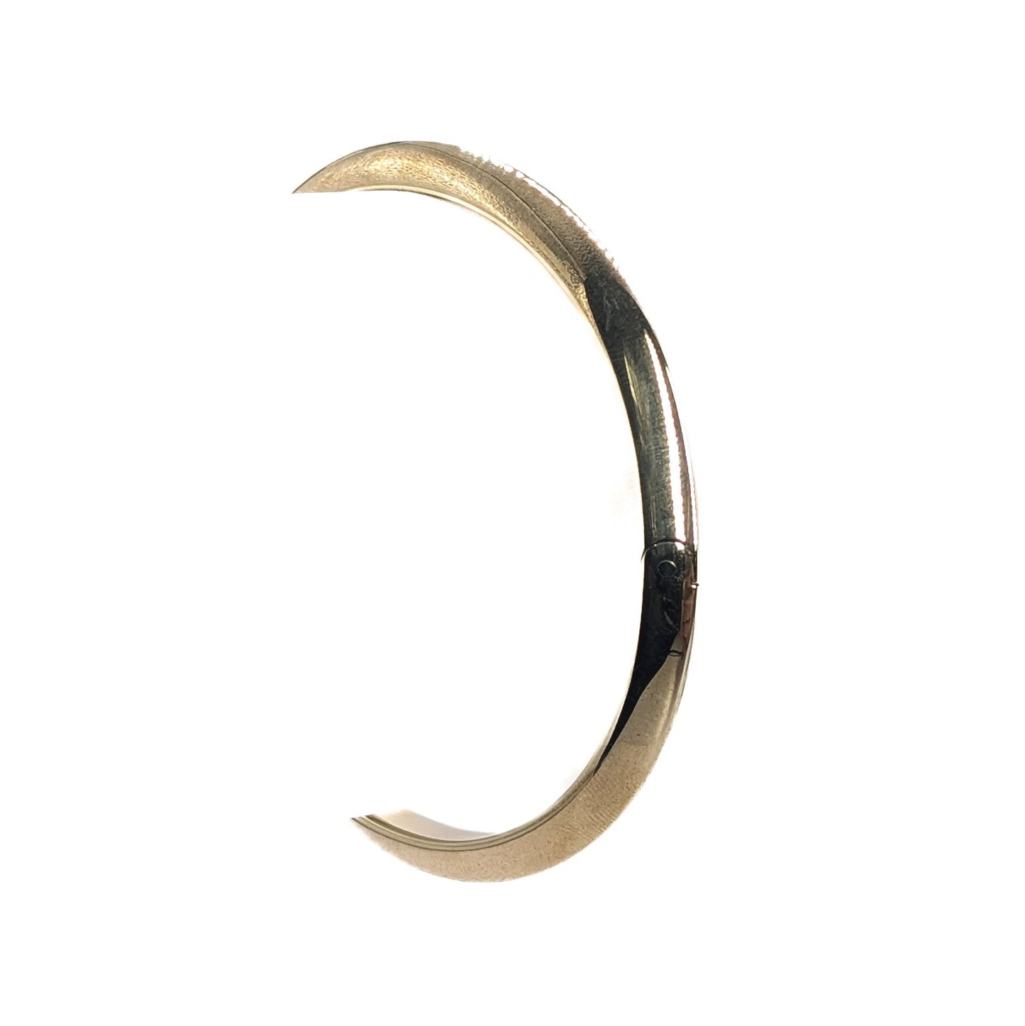 9ct Yellow Gold, V-Profile, Classic Hinge Bangle