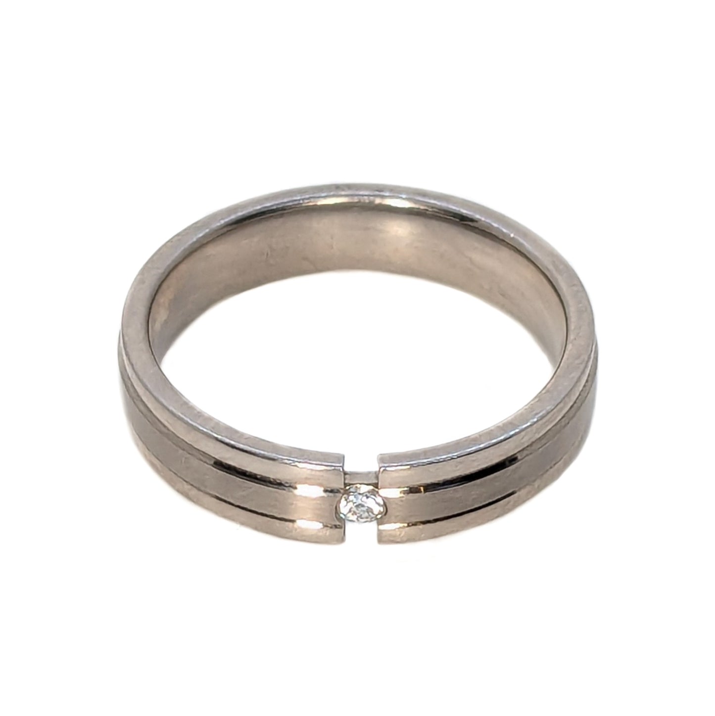 Furrer Jacot 18ct White Gold 4mm Diamond Set Wedding Ring