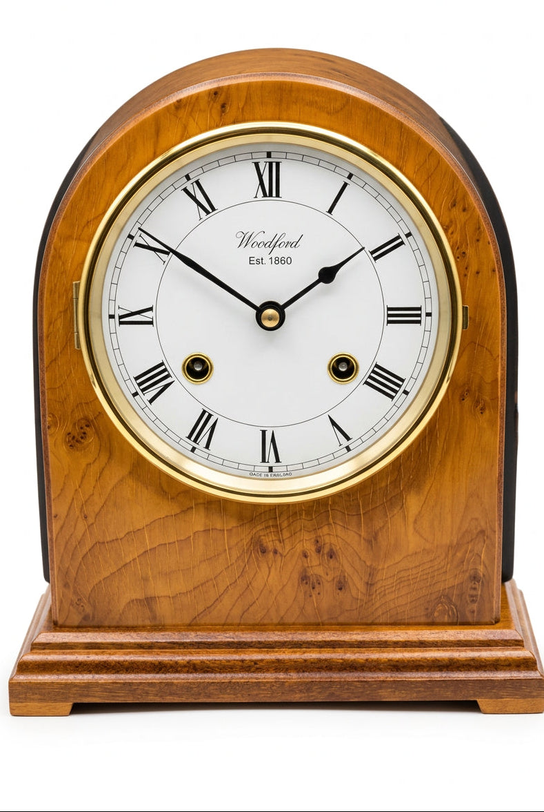 Woodford Mechanical 8-Day Wooden Mantle Clock