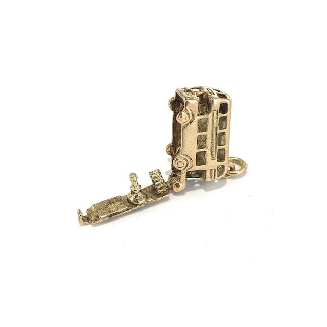 9ct Yellow Gold Double Decker Bus Charm Pre Loved